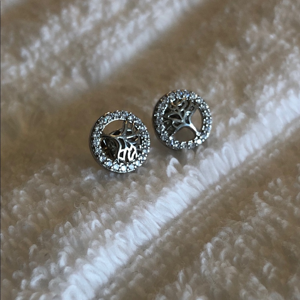 Earrings Pushbacks - Silver Tone Tree of Life
